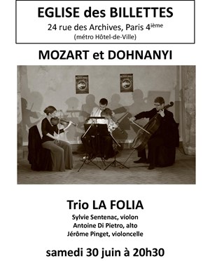 Affiche de Trio la Folia : Mozart et Dohnanyi