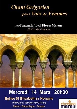 Affiche de Chant Grégorien pour Voix de Femmes