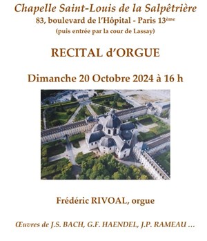 Affiche de Récital d'orgue à la Salpêtrière