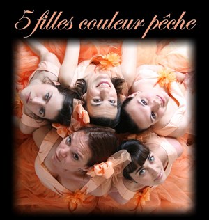 Affiche de Cinq Filles Couleurs Pêche