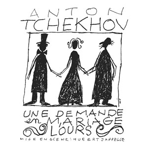 Affiche de 2 farces de Tchekhov : La demande en Mariage + l'Ours