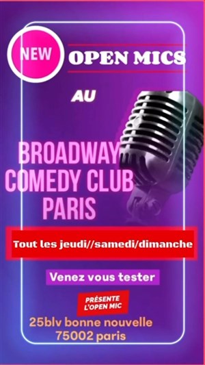 Affiche de Open Mics au Broadway Comedy Club