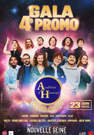 Affiche de Gala de la 4ème promotion de l'Académie d'Humour