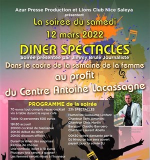 Affiche de Dîner-Spectacle : Semaine de la Femme au profit du Centre Antoine Lacassagne