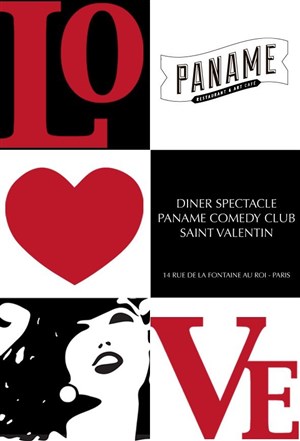 Affiche de Paname Comedy Club spécial Saint Valentin | Dîner-spectacle