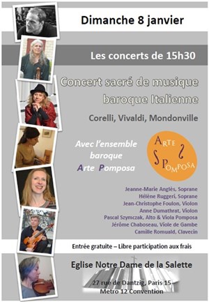 Affiche de Musique Sacrée Baroque Italienne