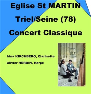 Affiche de Concert classique Harpe et Clarinette