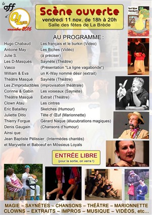 Affiche de Soirée Scène Ouverte - Inauguration OpLum_#16