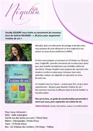 Affiche de Conférence de Valérie Richard