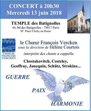 Affiche de Concert du Choeur Vercken