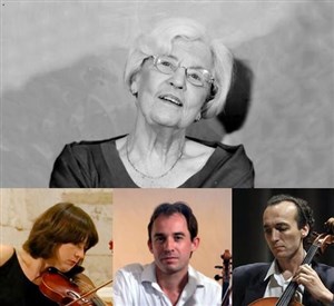 Affiche de Bach et Betsy Jolas | par le trio Lethiec Camatte Beau