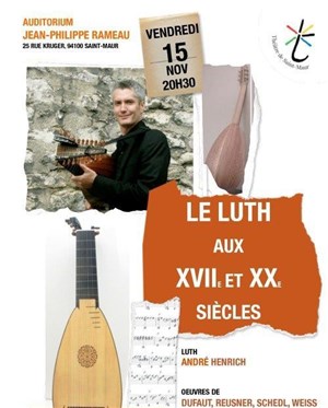 Affiche de Le luth aux XVIIè et XXè siècles