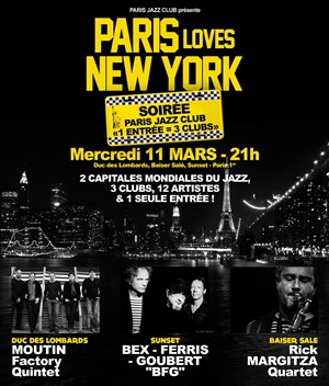 Affiche de Rick Margitza Quartet | Soirée "1 Entrée = 3 Clubs" Paris Loves Ny
