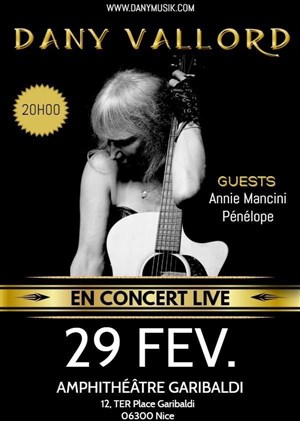 Affiche de Concert live Dany Vallord