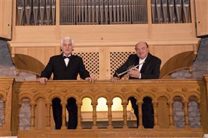 Affiche de Bernard Soustrot et Jean Dekyndt : Concert trompette et orgue