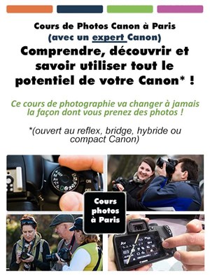Affiche de Cours photo Canon : Maîtriser votre Canon & Sortez du mode Auto