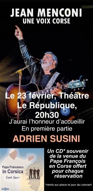 Affiche de Jean Menconi : Une voix corse