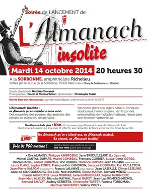 Affiche de Lancement almanach insolite
