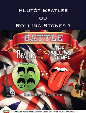 Affiche de Beatles contre Rolling Stones