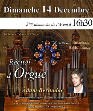 Affiche de Récital d'Orgue : Adam Bernadac