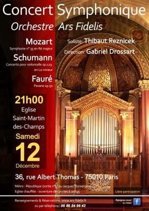 Affiche de Concert Orchestre symphonique Ars Fidelis