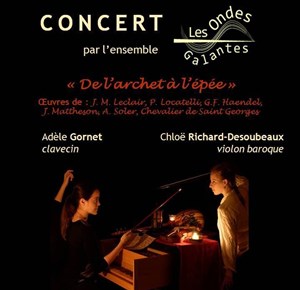 Affiche de Concert de musique baroque par l'ensemble Les Ondes galantes