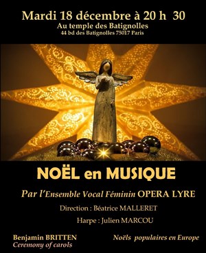 Affiche de Noël en musique