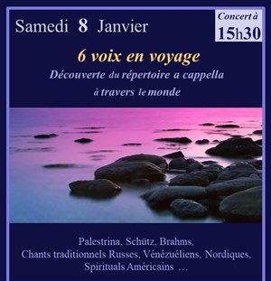 Affiche de 6 voix en voyage : découverte du répertoire a cappella à travers le monde