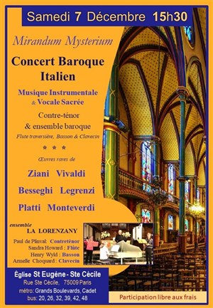Affiche de Concert Baroque Italien pour Contre ténor