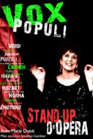 Affiche de Vox populi, stand-up d'opéra
