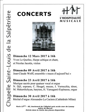 Affiche de Harpe celtique, voix et violon