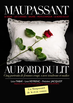 Affiche de Maupassant au bord du lit