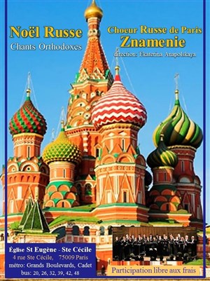 Affiche de Concert Noël Russe: Chants Orthodoxes
