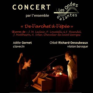 Affiche de Concert de musique baroque par l'ensemble Les Ondes galantes