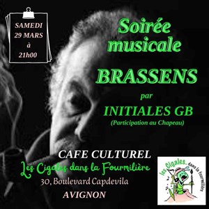 Affiche de Brassens par Initiales GB