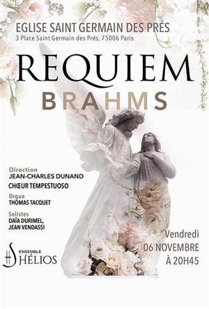 Affiche de Concert Choeur et Orgue : Requiem de Brahms