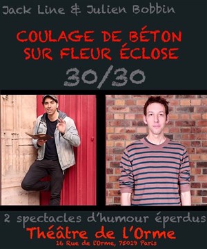 Affiche de Coulage de béton sur fleur éclose