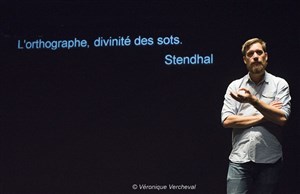 Affiche de Arnaud Hoedt et Jérôme Piron dans La faute de l'orthographe