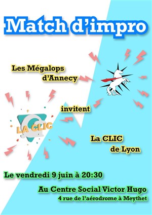 Affiche de Match d'improvisation : Les Mégalops vs la CLIC