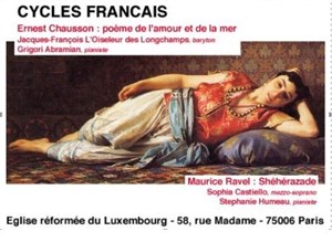 Affiche de Maurice Ravel : Shéhérazade - Ernest Chausson : Poème de l'amour et de la mer
