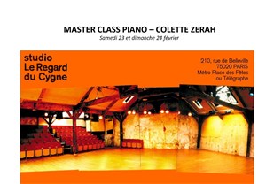 Affiche de Master class Piano Colette Zérah