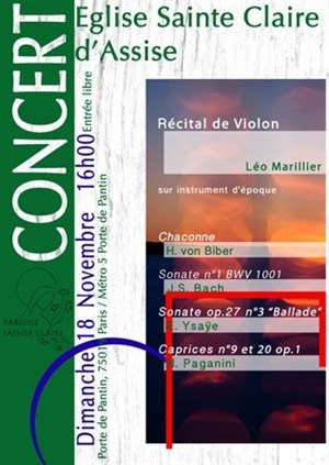 Affiche de Récital pour violon