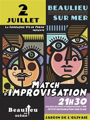 Affiche de Match d'Improvisation dans le Jardin de l'Olivaie