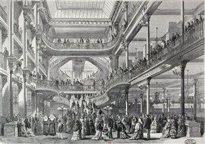 Affiche de Visite guidée : Exposition temporaire La naissance des Grands magasins, mode, design, jouet, publicité 1852-1925