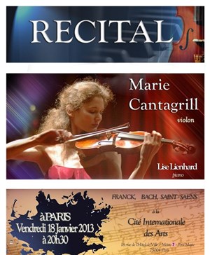 Affiche de Marie Cantagrill en récital