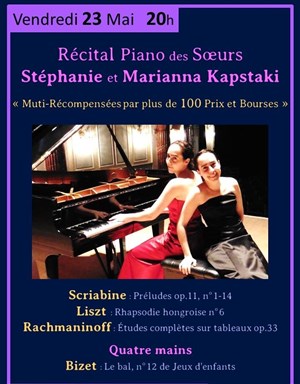 Affiche de Récital Piano des Soeurs Jumelles : Kapstaki