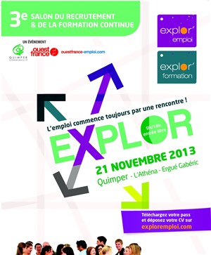 Affiche de Salon Explor'emploi - Explor'formation continue