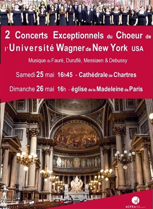 Affiche de Concert Exceptionnel du Choeur de l'Université Wagner de New York