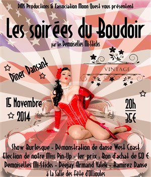 Affiche de Les soirées du boudoir - soirée vintage | Dîner-spectacle