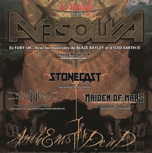 Affiche de Absolva + Stonecast + Damas + Maiden of mars